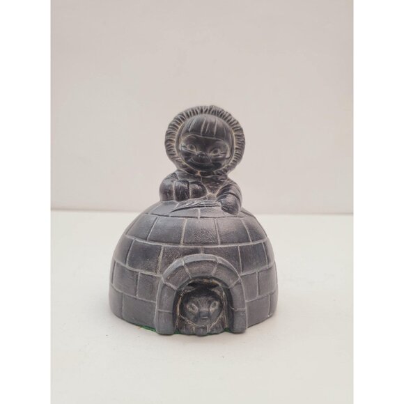 Inuit art ceramic figurine, Canadian figural Igloo Eskimo Inuit , , Indigenous - Picture 1 of 10